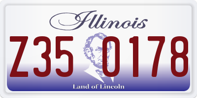 IL license plate Z350178
