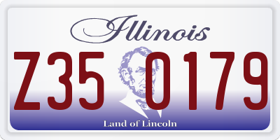 IL license plate Z350179
