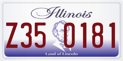 IL license plate Z350181