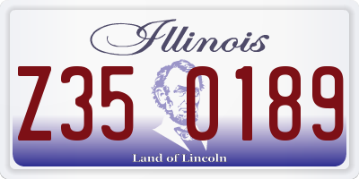 IL license plate Z350189
