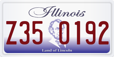 IL license plate Z350192