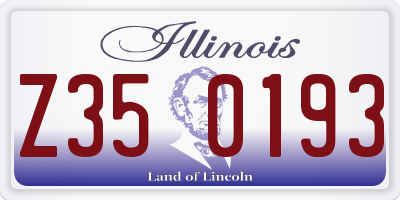 IL license plate Z350193