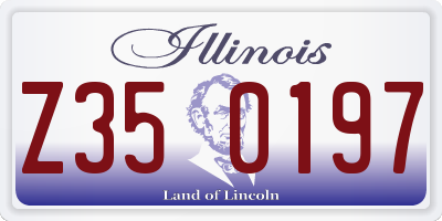 IL license plate Z350197