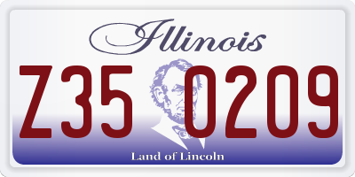 IL license plate Z350209