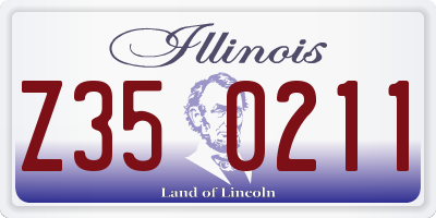 IL license plate Z350211