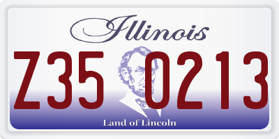 IL license plate Z350213