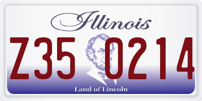 IL license plate Z350214