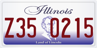 IL license plate Z350215