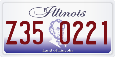 IL license plate Z350221