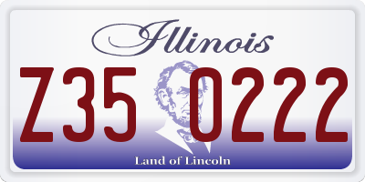 IL license plate Z350222