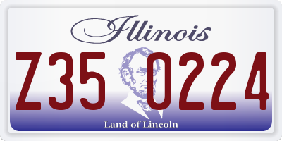 IL license plate Z350224