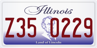 IL license plate Z350229