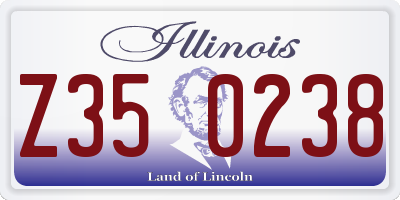 IL license plate Z350238