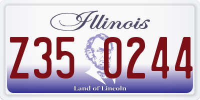 IL license plate Z350244