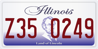 IL license plate Z350249