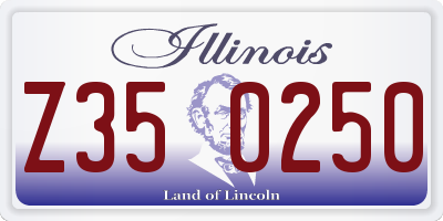 IL license plate Z350250