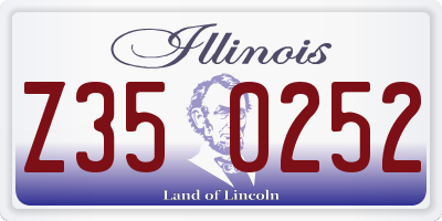 IL license plate Z350252