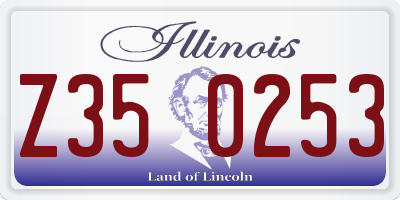 IL license plate Z350253