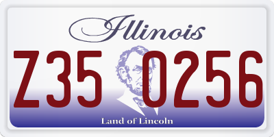 IL license plate Z350256