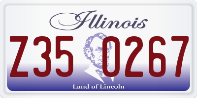 IL license plate Z350267