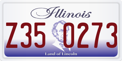 IL license plate Z350273
