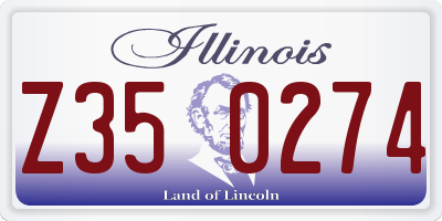 IL license plate Z350274