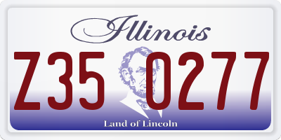 IL license plate Z350277