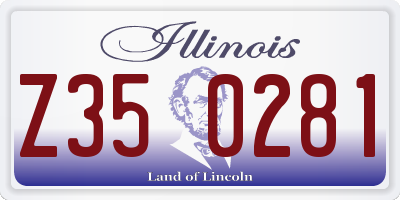 IL license plate Z350281