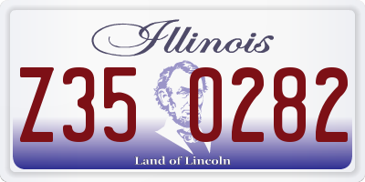 IL license plate Z350282