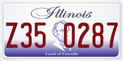 IL license plate Z350287