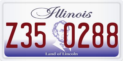IL license plate Z350288