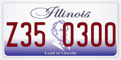 IL license plate Z350300