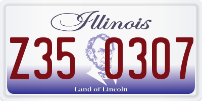 IL license plate Z350307