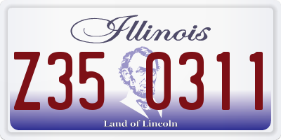 IL license plate Z350311