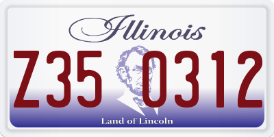 IL license plate Z350312