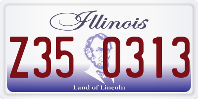IL license plate Z350313