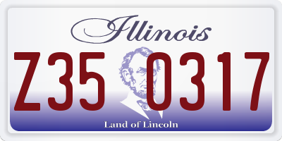 IL license plate Z350317