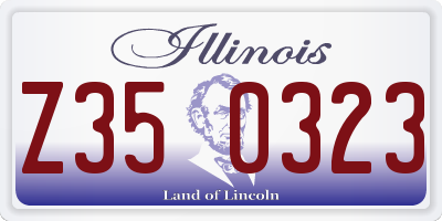 IL license plate Z350323