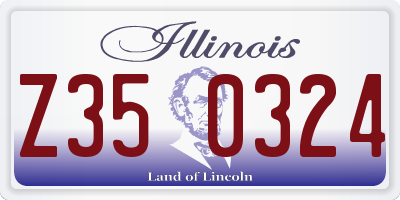 IL license plate Z350324