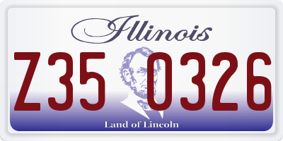 IL license plate Z350326