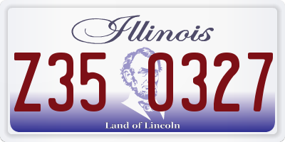 IL license plate Z350327