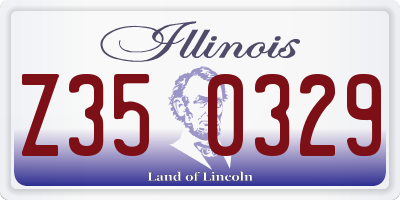 IL license plate Z350329