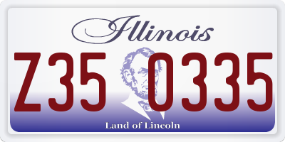 IL license plate Z350335