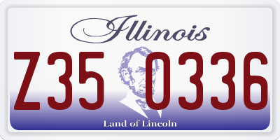 IL license plate Z350336