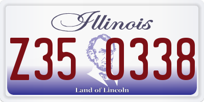 IL license plate Z350338