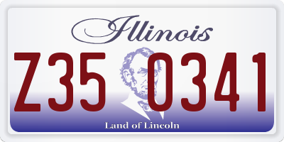 IL license plate Z350341