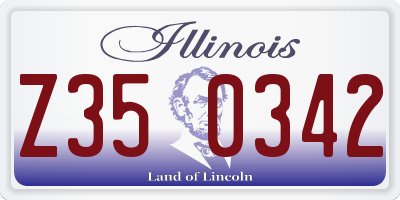 IL license plate Z350342