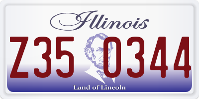 IL license plate Z350344