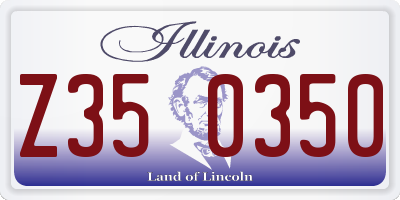 IL license plate Z350350