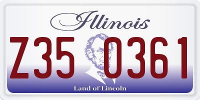 IL license plate Z350361